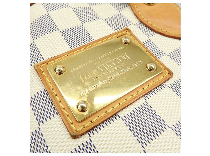 Borsa a mano Louis Vuitton Damier Azur Hampstead PM Ivory N51207 - vista 18