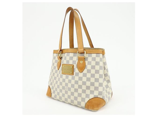 Borsa a mano Louis Vuitton Damier Azur Hampstead PM Ivory N51207 - vista 3