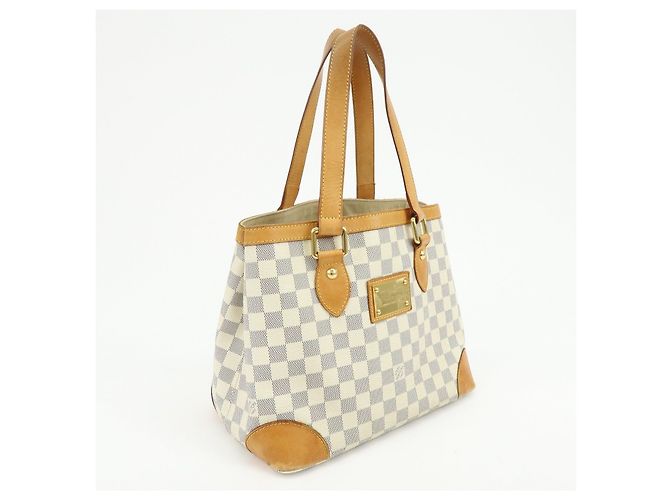 Borsa a mano Louis Vuitton Damier Azur Hampstead PM Ivory N51207 - vista 4