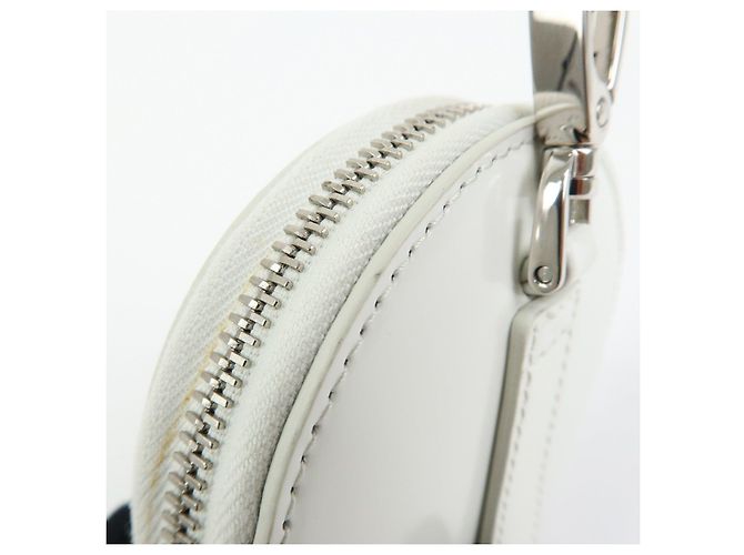 PRADA Triangle Logo Leather Mini Pouch Coin Case White 1TL431 - view 18