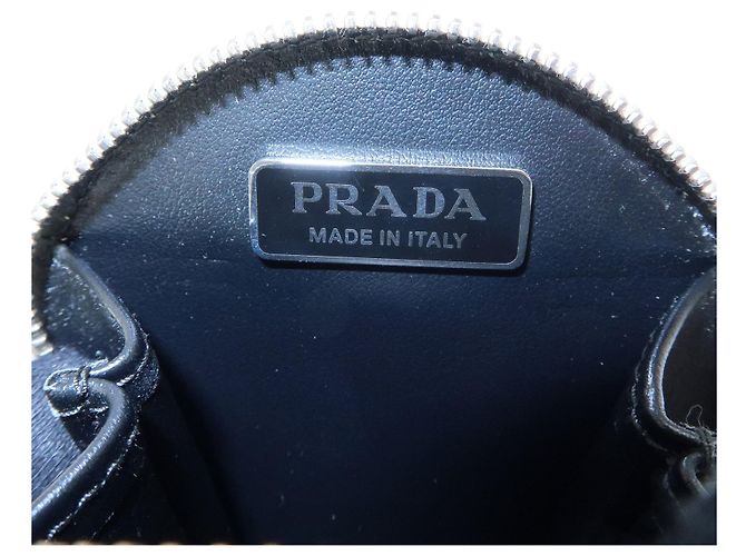 PRADA Triangle Logo Leather Mini Pouch Coin Case White 1TL431 - view 24