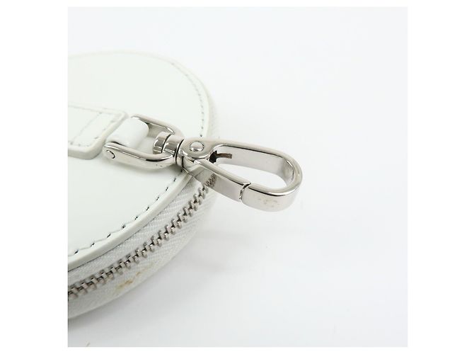 PRADA Triangle Logo Leather Mini Pouch Coin Case White 1TL431 - view 6