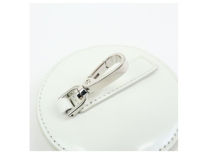 PRADA Triangle Logo Leather Mini Pouch Coin Case White 1TL431 - view 7