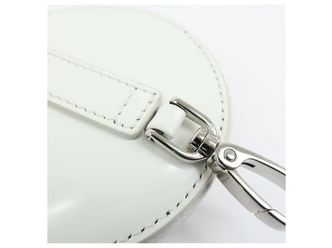 PRADA Triangle Logo Leather Mini Pouch Coin Case White 1TL431 - view 8