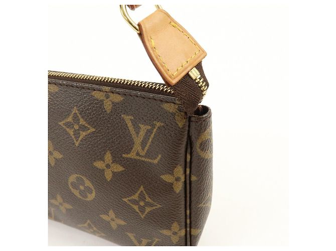 Louis Vuitton Monogram Pochette Accessoires Pouch Hand Bag Brown M51980 - vista 18