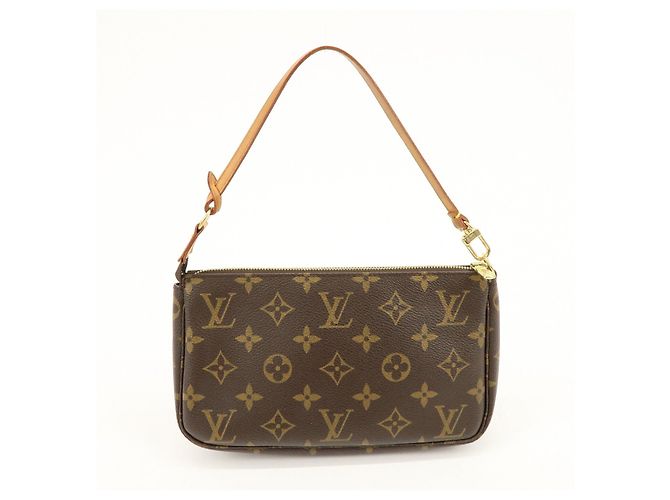 Louis Vuitton Monogram Pochette Accessoires Pouch Hand Bag Brown M51980 - vista 2