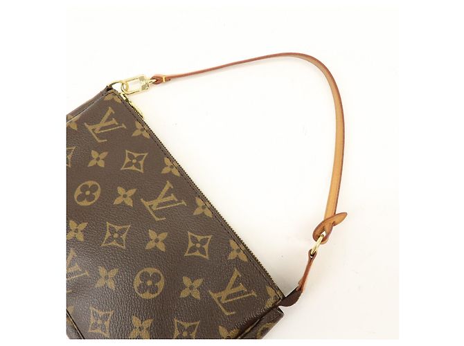 Louis Vuitton Monogram Pochette Accessoires Pouch Hand Bag Brown M51980 - vista 6