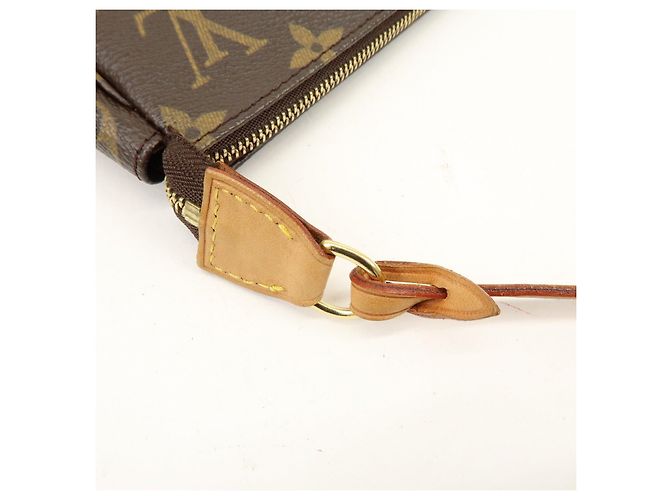 Louis Vuitton Monogram Pochette Accessoires Pouch Hand Bag Brown M51980 - vista 9
