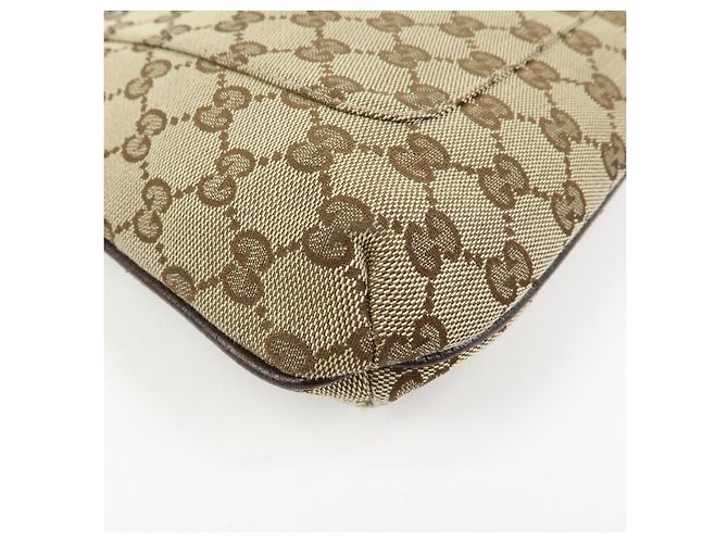 Borsa a tracolla GUCCI GG Canvas Leather Beige Brown 122793 - vista 10
