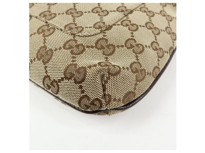 Borsa a tracolla GUCCI GG Canvas Leather Beige Brown 122793 - vista 11