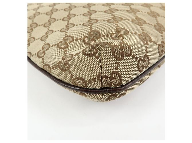 Borsa a tracolla GUCCI GG Canvas Leather Beige Brown 122793 - vista 12