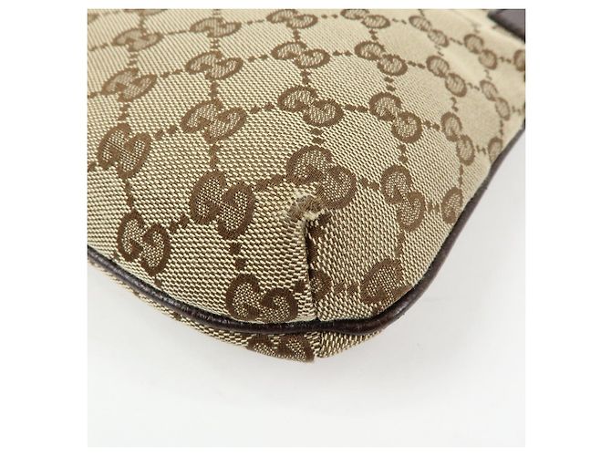 Borsa a tracolla GUCCI GG Canvas Leather Beige Brown 122793 - vista 13