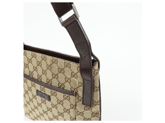 Borsa a tracolla GUCCI GG Canvas Leather Beige Brown 122793 - vista 15
