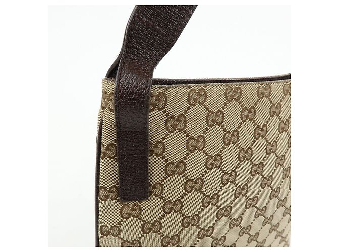 Borsa a tracolla GUCCI GG Canvas Leather Beige Brown 122793 - vista 16