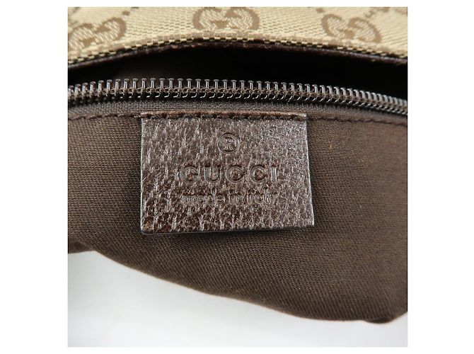 Borsa a tracolla GUCCI GG Canvas Leather Beige Brown 122793 - vista 23