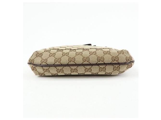 Borsa a tracolla GUCCI GG Canvas Leather Beige Brown 122793 - vista 5