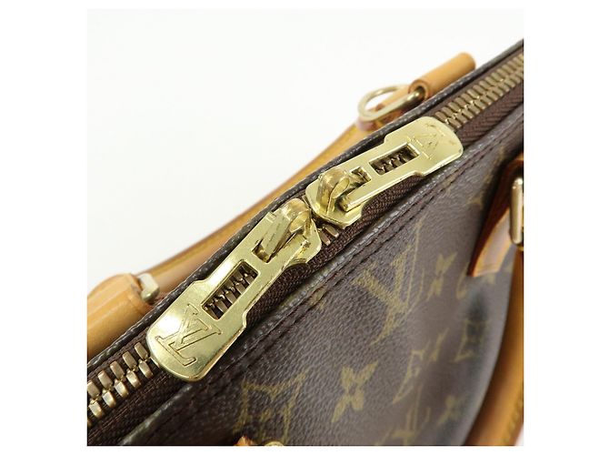 Borsa a mano Louis Vuitton Monogram Alma Canvas Leather Brown M51130 - vista 18