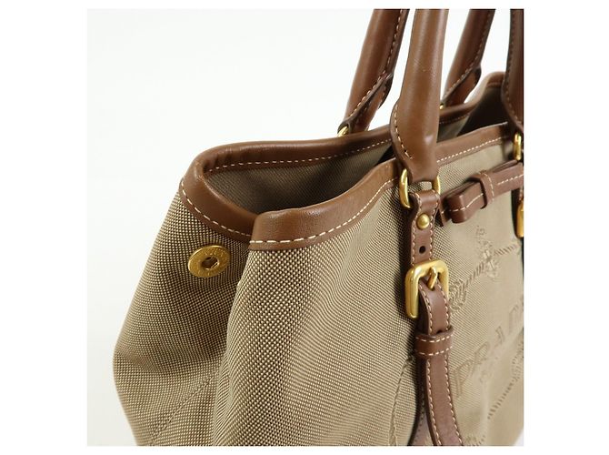 Borsa 2Way PRADA in tela jacquard con logo triangolare e pelle Borsa Tote BN1841 - vista 15