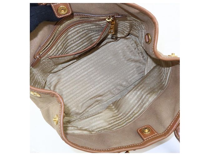 Borsa 2Way PRADA in tela jacquard con logo triangolare e pelle Borsa Tote BN1841 - vista 21