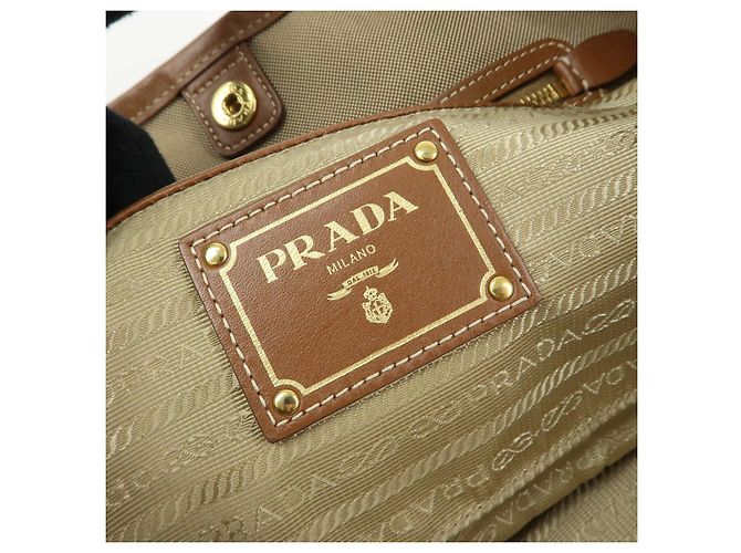 Borsa 2Way PRADA in tela jacquard con logo triangolare e pelle Borsa Tote BN1841 - vista 24