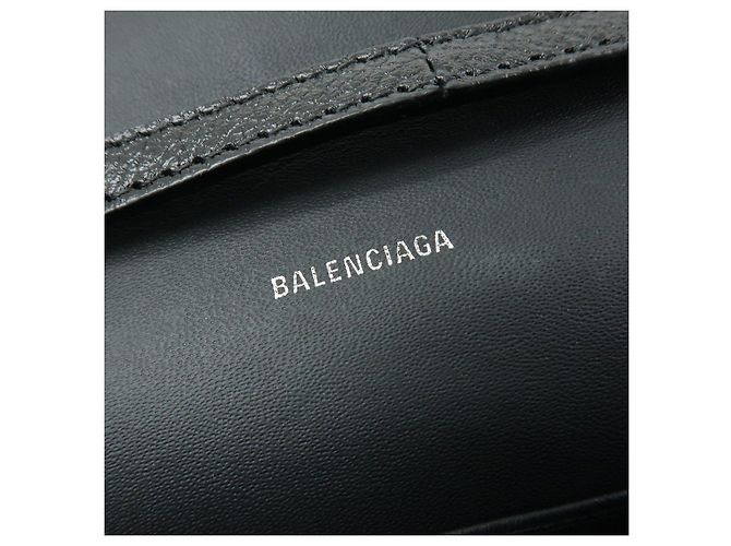 BALENCIAGA Borsa a tracolla in pelle Small Logo Borsa a spalla nera 674892 - vista 18