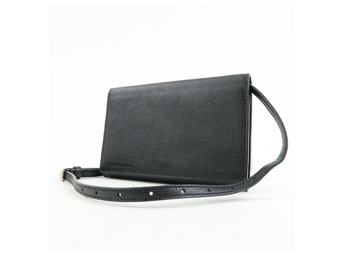 BALENCIAGA Borsa a tracolla in pelle Small Logo Borsa a spalla nera 674892 - vista 3