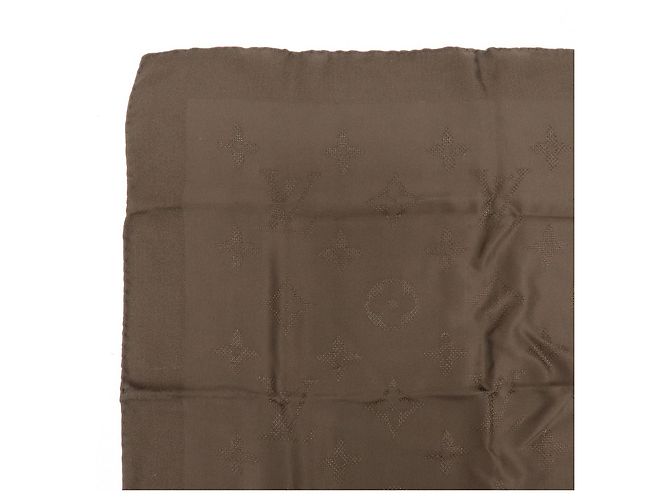 Louis Vuitton Monogram Seidentuch 100% Dunkelbraun 68×68 - Ansicht 4