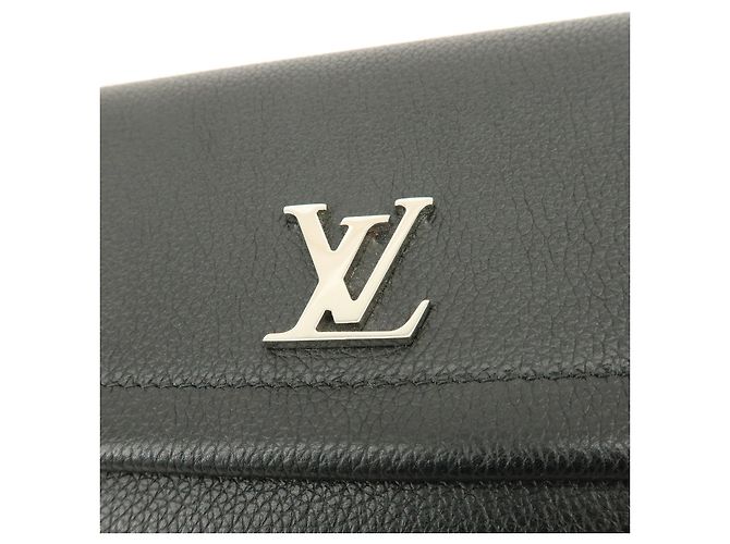Louis Vuitton Portefeuille Lockme II Calf Skin Long Wallet Noir M62329 - vista 12