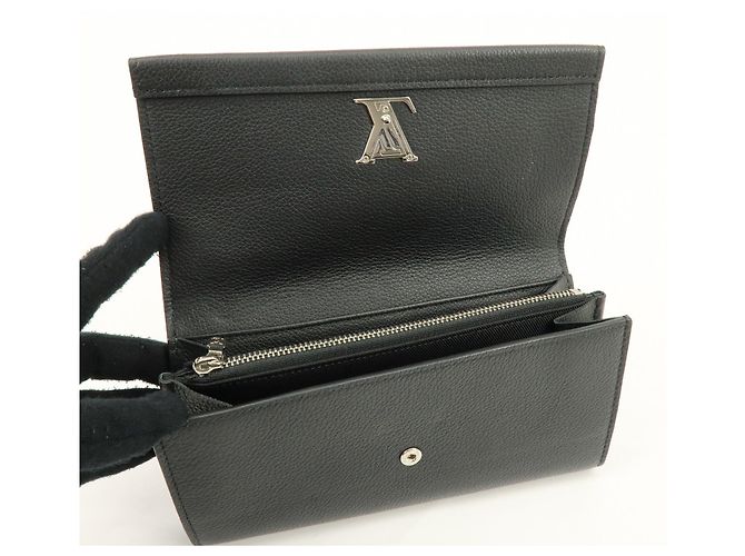 Louis Vuitton Portefeuille Lockme II Calf Skin Long Wallet Noir M62329 - vista 13
