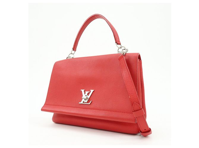 Louis Vuitton Lockme II Borsa a mano e a tracolla 2Way in pelle Rossa M50363 - vista 3