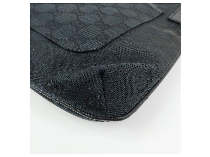 Borsa a tracolla GUCCI GG Canvas Leather Nera 122793 - vista 11