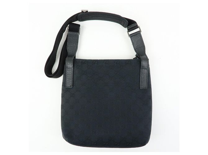 Borsa a tracolla GUCCI GG Canvas Leather Nera 122793 - vista 2