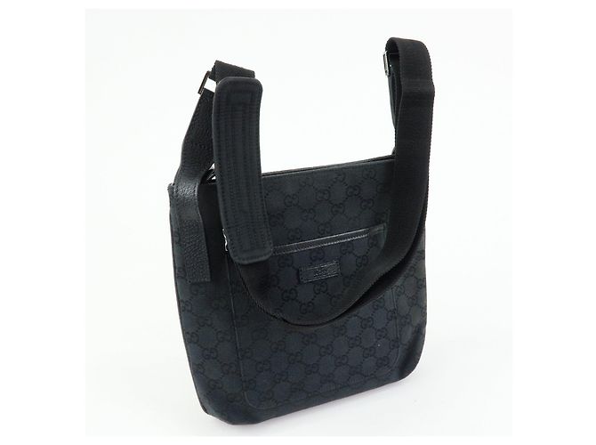 Borsa a tracolla GUCCI GG Canvas Leather Nera 122793 - vista 4