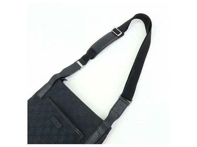 Borsa a tracolla GUCCI GG Canvas Leather Nera 122793 - vista 6