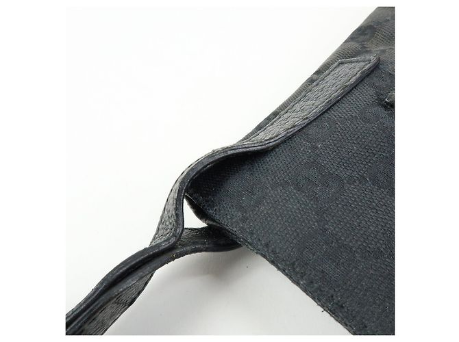 Borsa a tracolla GUCCI GG Canvas Leather Nera 122793 - vista 9