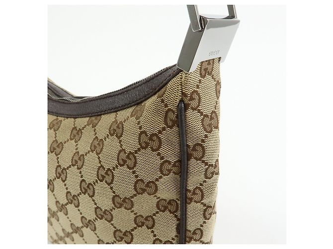 Borsa a Tracolla GUCCI GG Canvas Leather Beige Brown 122790 - vista 12