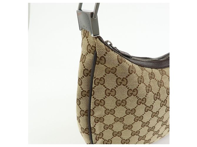 Borsa a Tracolla GUCCI GG Canvas Leather Beige Brown 122790 - vista 13