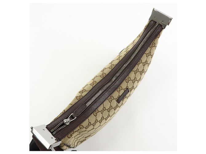 Borsa a Tracolla GUCCI GG Canvas Leather Beige Brown 122790 - vista 15