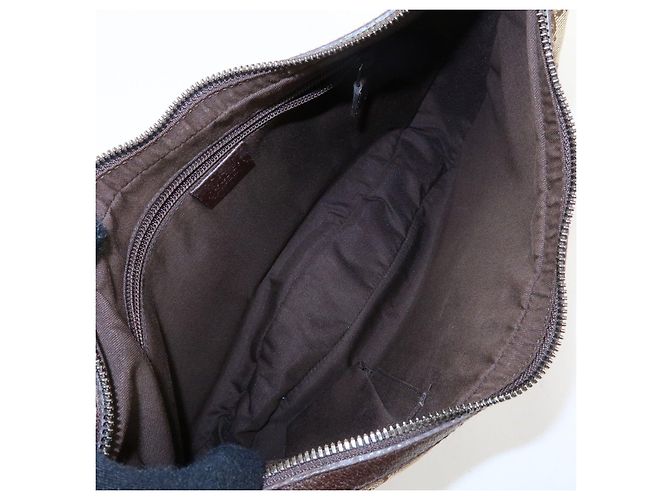 Borsa a Tracolla GUCCI GG Canvas Leather Beige Brown 122790 - vista 19