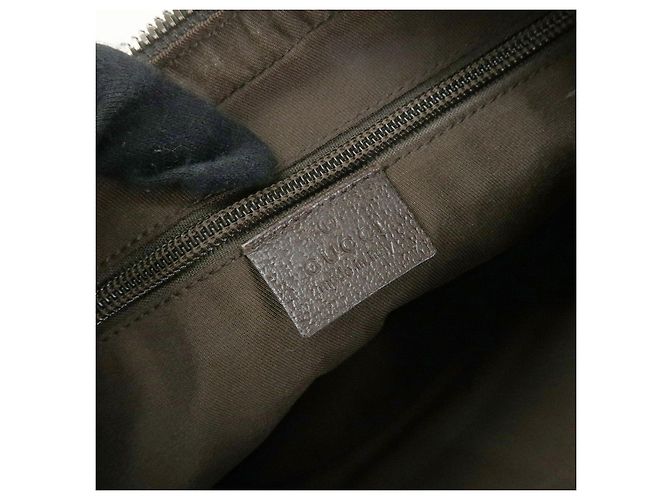 Borsa a Tracolla GUCCI GG Canvas Leather Beige Brown 122790 - vista 22