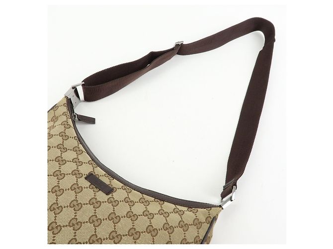 Borsa a Tracolla GUCCI GG Canvas Leather Beige Brown 122790 - vista 6