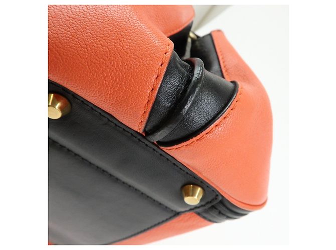 Chloé Borsa 2Way Chloe Logo Alice in pelle Borsa a mano Borsa a tracolla Arancione Nero - vista 17
