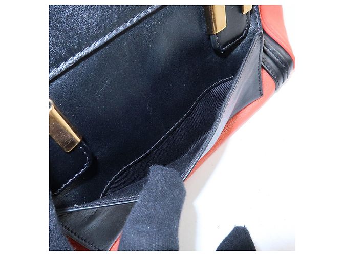 Chloé Borsa 2Way Chloe Logo Alice in pelle Borsa a mano Borsa a tracolla Arancione Nero - vista 19