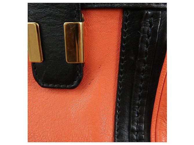 Chloé Borsa 2Way Chloe Logo Alice in pelle Borsa a mano Borsa a tracolla Arancione Nero - vista 21
