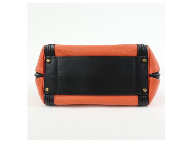Chloé Borsa 2Way Chloe Logo Alice in pelle Borsa a mano Borsa a tracolla Arancione Nero - vista 5