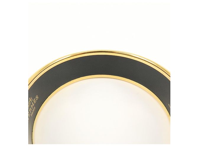Hermès HERMES Email GM Bracciale Rigido Placcato Oro Oro Grigio Bianco - vista 11