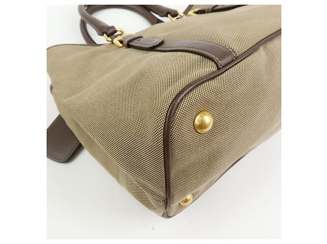 Borsa 2Way in pelle e tela jacquard con logo triangolare PRADA Hand Bag BN2832 - vista 11