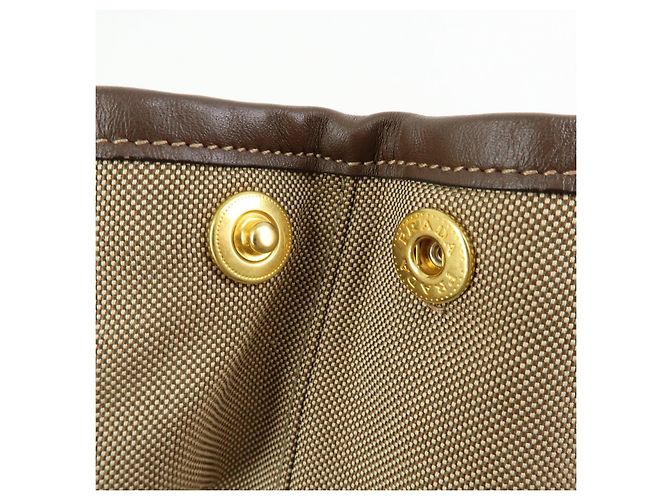 Borsa 2Way in pelle e tela jacquard con logo triangolare PRADA Hand Bag BN2832 - vista 16