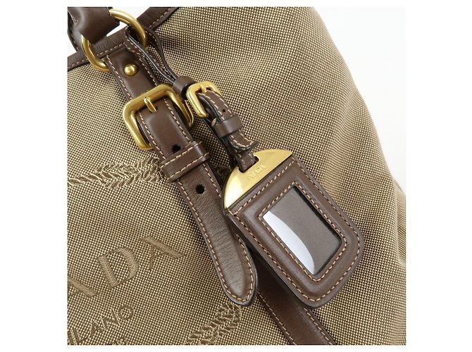 Borsa 2Way in pelle e tela jacquard con logo triangolare PRADA Hand Bag BN2832 - vista 17