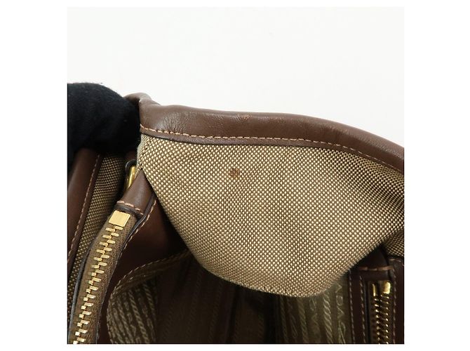 Borsa 2Way in pelle e tela jacquard con logo triangolare PRADA Hand Bag BN2832 - vista 21